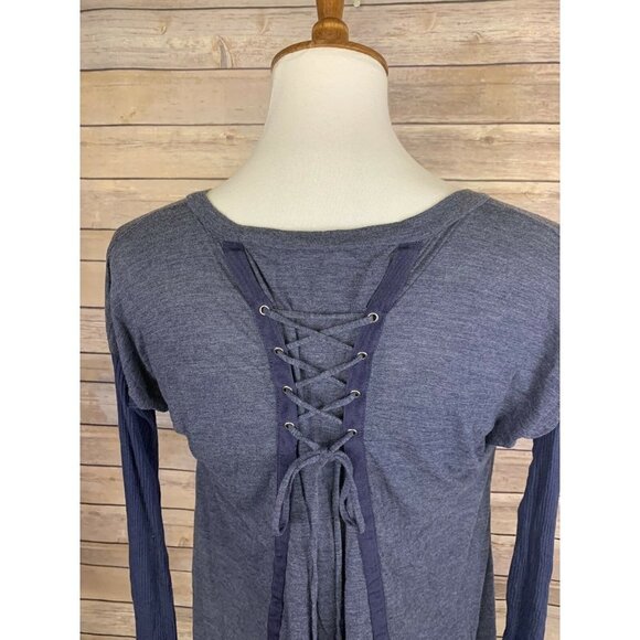 Splendid Medium Hi Lo Blouse Tie Back Detail - Picture 5 of 8